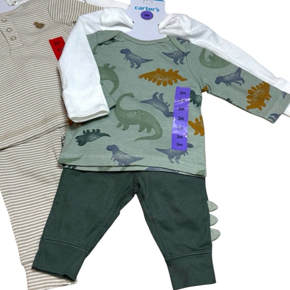 NEW Lot of (2) Carter's Clothing Gift Sets Dinosaurs Farm Animals 3-9mo - Picture 3 of 7